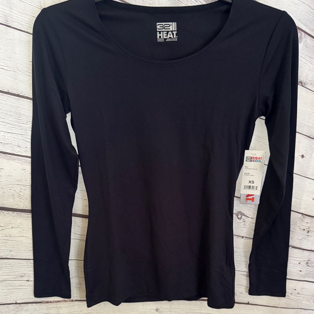 32 Degrees Womens Cozy Heat Scoop-Neck Top Stormy Night